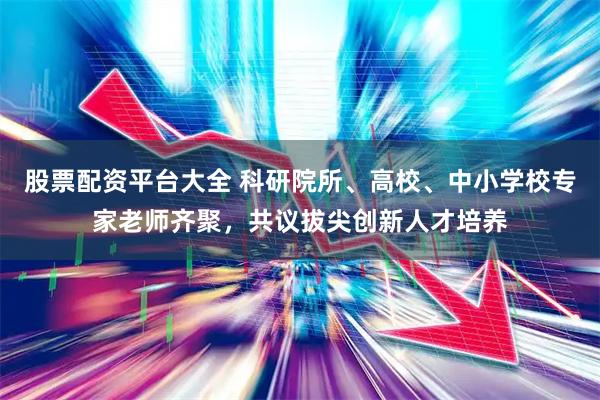 股票配资平台大全 科研院所、高校、中小学校专家老师齐聚，共议拔尖创新人才培养